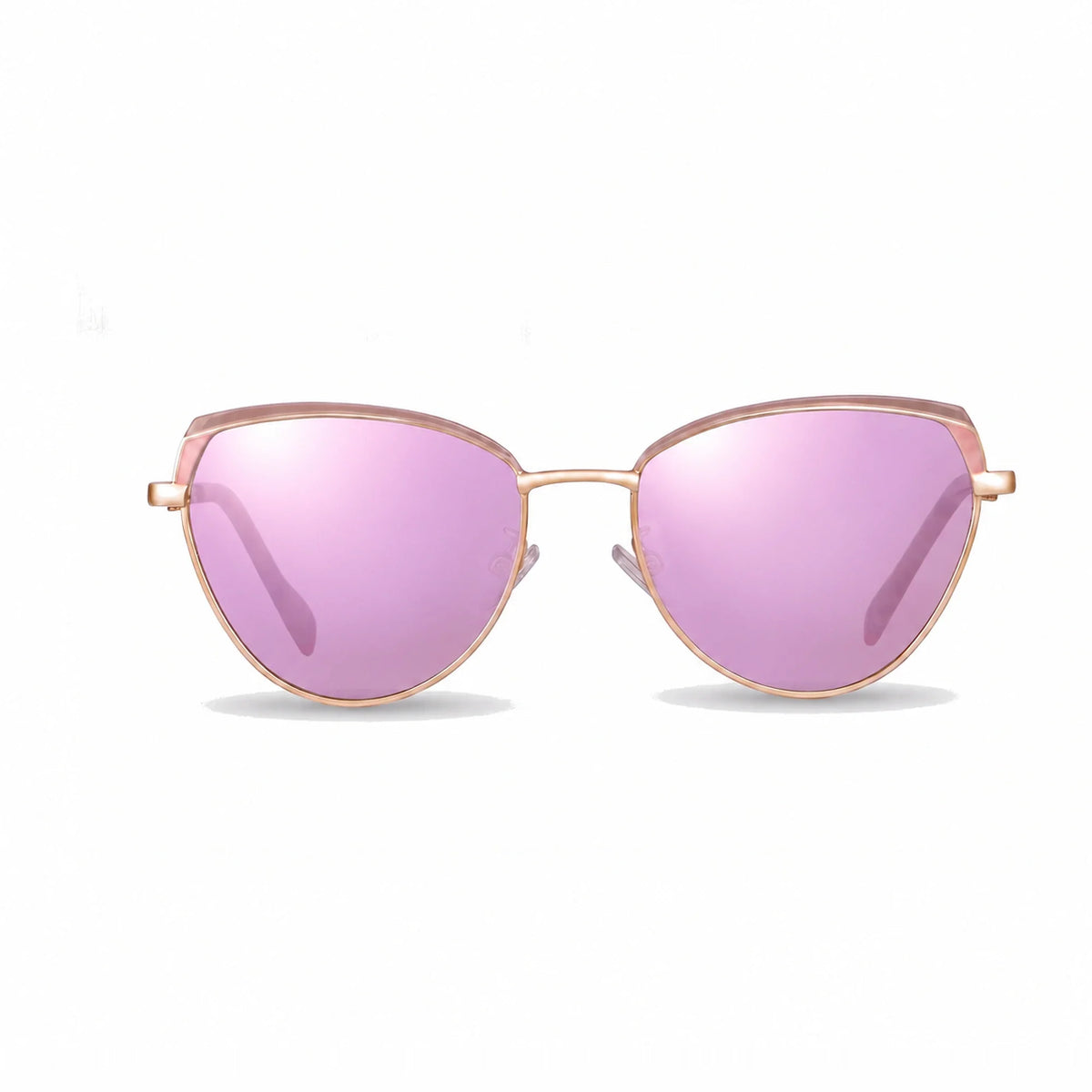 Lentes de sol Fiore 3983 Rosado con cristal espejado rosado polarizado UV400, vista frontal para mujer #color_espejado-rosado #foto_frontal