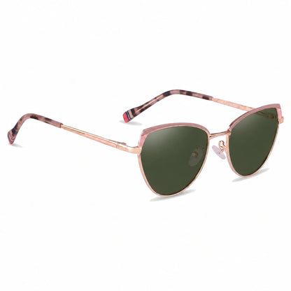Lentes de sol Fiore 3983 Rosado con cristal G15 polarizado UV400, vista en tres cuartos para mujer #color_g15