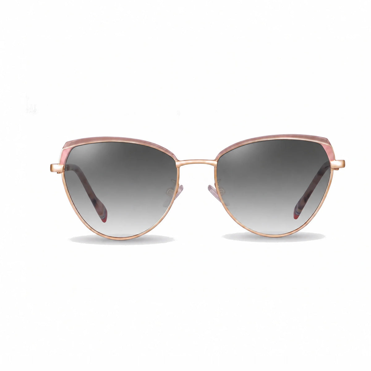 Lentes de sol Fiore 3983 Rosado con cristal gradiente gris polarizado UV400, vista frontal para mujer #color_gradiente-gris #foto_frontal