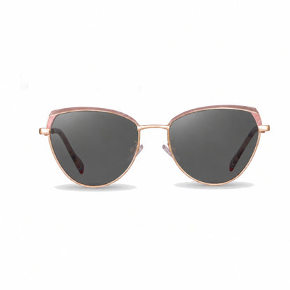 Lentes de sol Fiore 3983 Rosado con cristal negro polarizado UV400, vista frontal para mujer #color_negro #foto_frontal
