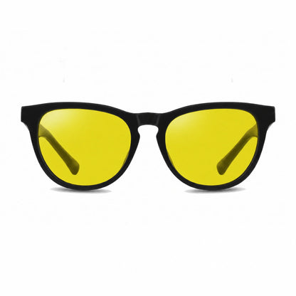 Lentes de sol Fiore 4488 Negro con cristal amarillo polarizado UV400, vista frontal para hombre y mujer #color_amarillo #foto_frontal