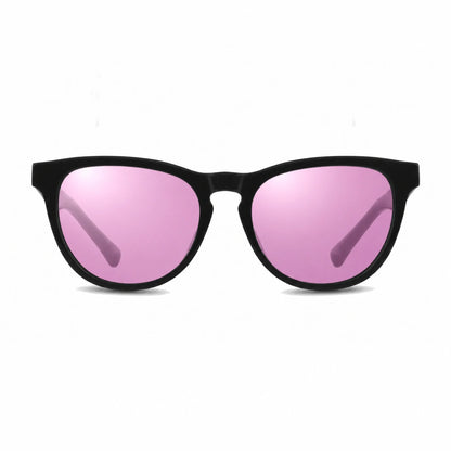 Lentes de sol Fiore 4488 Negro con cristal espejado rosado polarizado UV400, vista frontal para hombre y mujer #color_espejado-rosado #foto_frontal