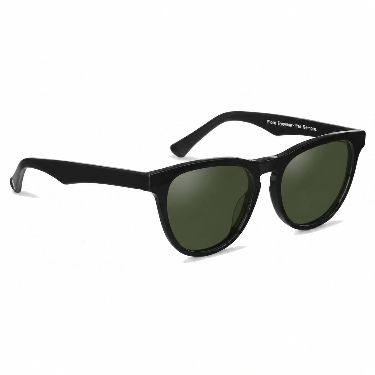 Lentes de sol Fiore 4488 Negro con cristal G15 polarizado UV400, vista en tres cuartos para hombre y mujer #color_g15