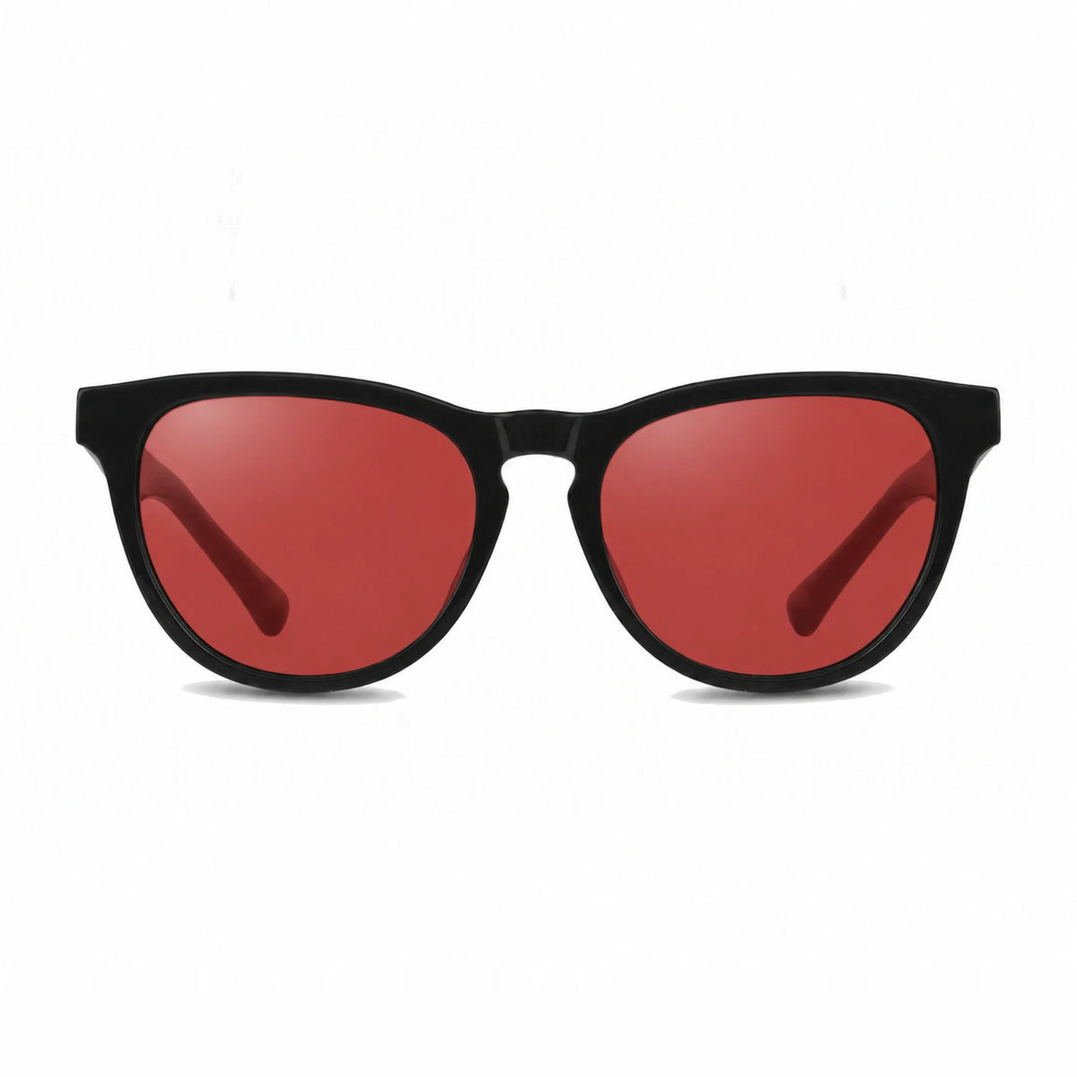 Lentes de sol Fiore 4488 Negro con cristal rojo polarizado UV400, vista frontal para hombre y mujer #color_rojo #foto_frontal