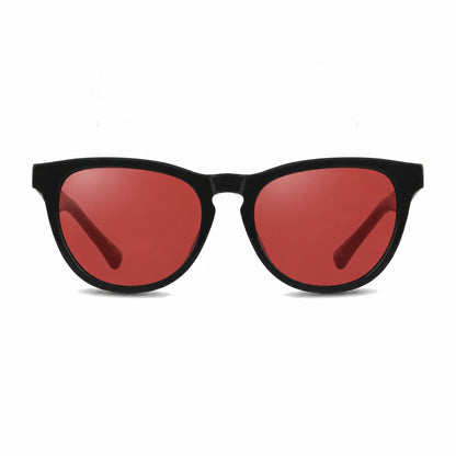 Lentes de sol Fiore 4488 Negro con cristal rojo polarizado UV400, vista frontal para hombre y mujer #color_rojo #foto_frontal