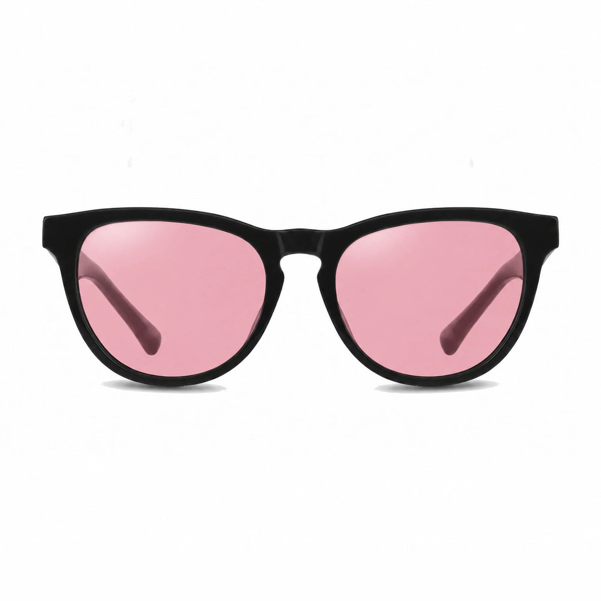 Lentes de sol Fiore 4488 Negro con cristal rosado polarizado UV400, vista frontal para hombre y mujer #color_rosado #foto_frontal