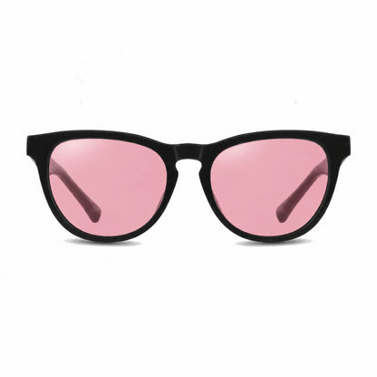 Lentes de sol Fiore 4488 Negro con cristal rosado polarizado UV400, vista frontal para hombre y mujer #color_rosado #foto_frontal