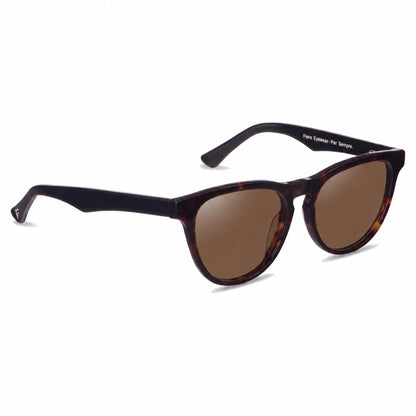 Lentes de sol Fiore 4488 Carey con cristal café polarizado UV400, vista en tres cuartos para hombre y mujer #color_cafe