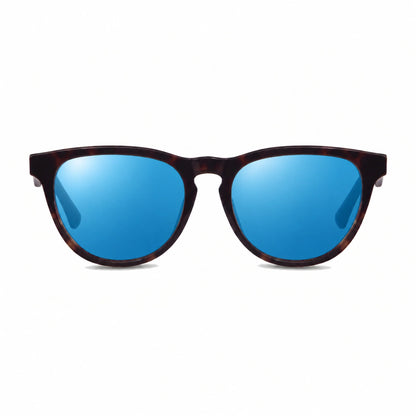 Lentes de sol Fiore 4488 Carey con cristal espejado azul polarizado UV400, vista frontal para hombre y mujer #color_espejado-azul #foto_frontal