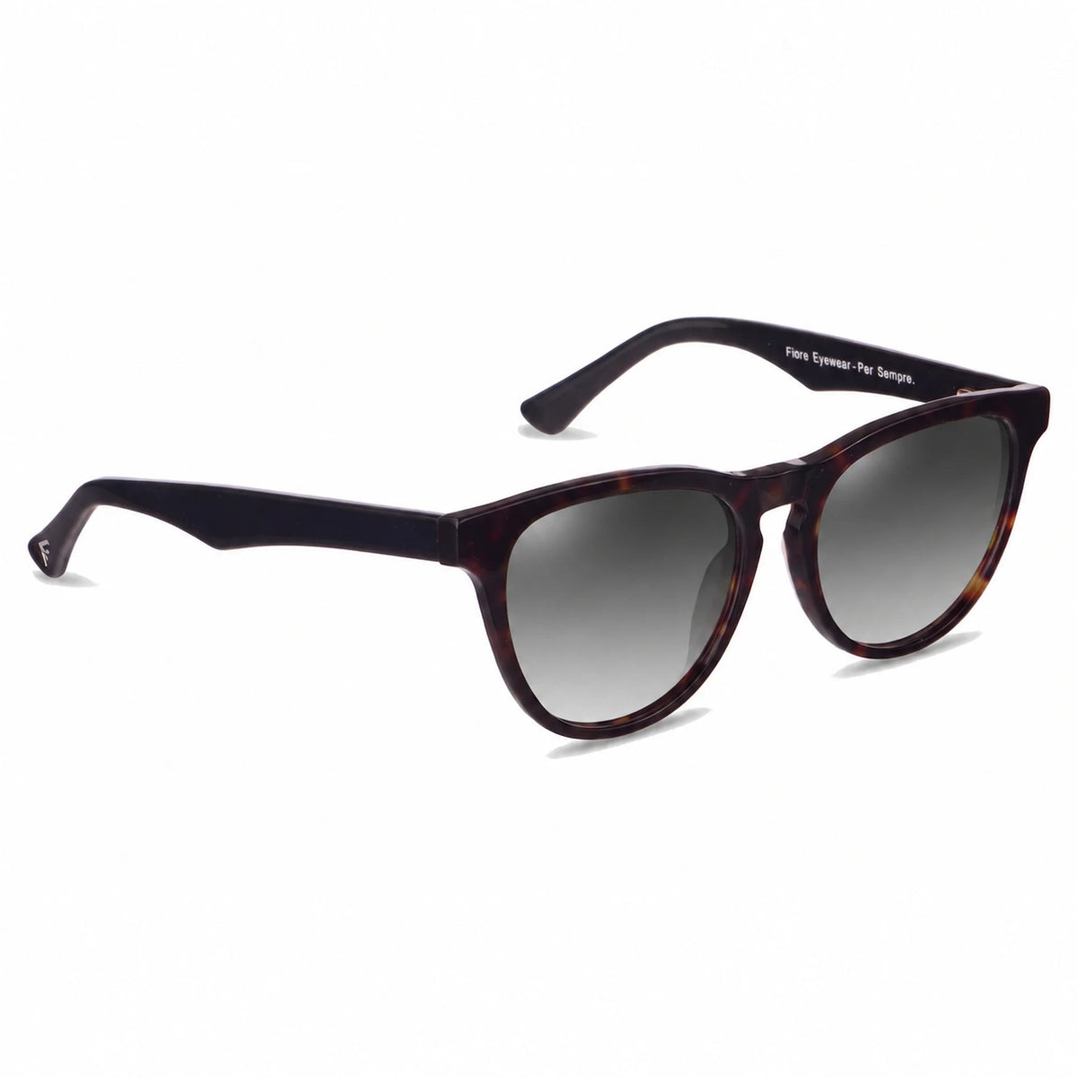 Lentes de sol Fiore 4488 Carey con cristal gradiente gris polarizado UV400, vista en tres cuartos para hombre y mujer #color_gradiente-gris