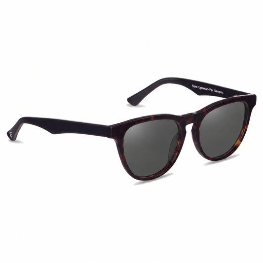 Lentes de sol Fiore 4488 Carey con cristal negro polarizado UV400, vista en tres cuartos para hombre y mujer #color_negro