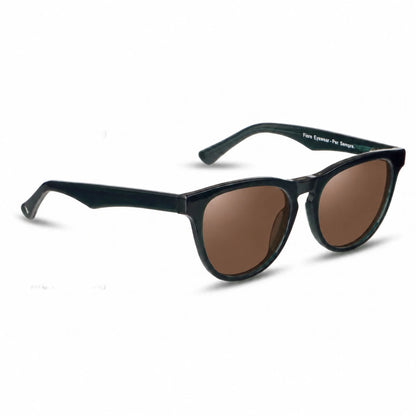 Lentes de sol Fiore 4488 Verde con cristal café polarizado UV400, vista en tres cuartos para hombre y mujer #color_cafe