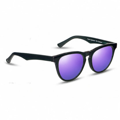 Lentes de sol Fiore 4488 Verde con cristal espejado morado polarizado UV400, vista en tres cuartos para hombre y mujer #color_espejado-morado
