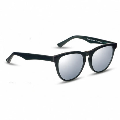 Lentes de sol Fiore 4488 Verde con cristal espejado silver polarizado UV400, vista en tres cuartos para hombre y mujer #color_espejado-silver