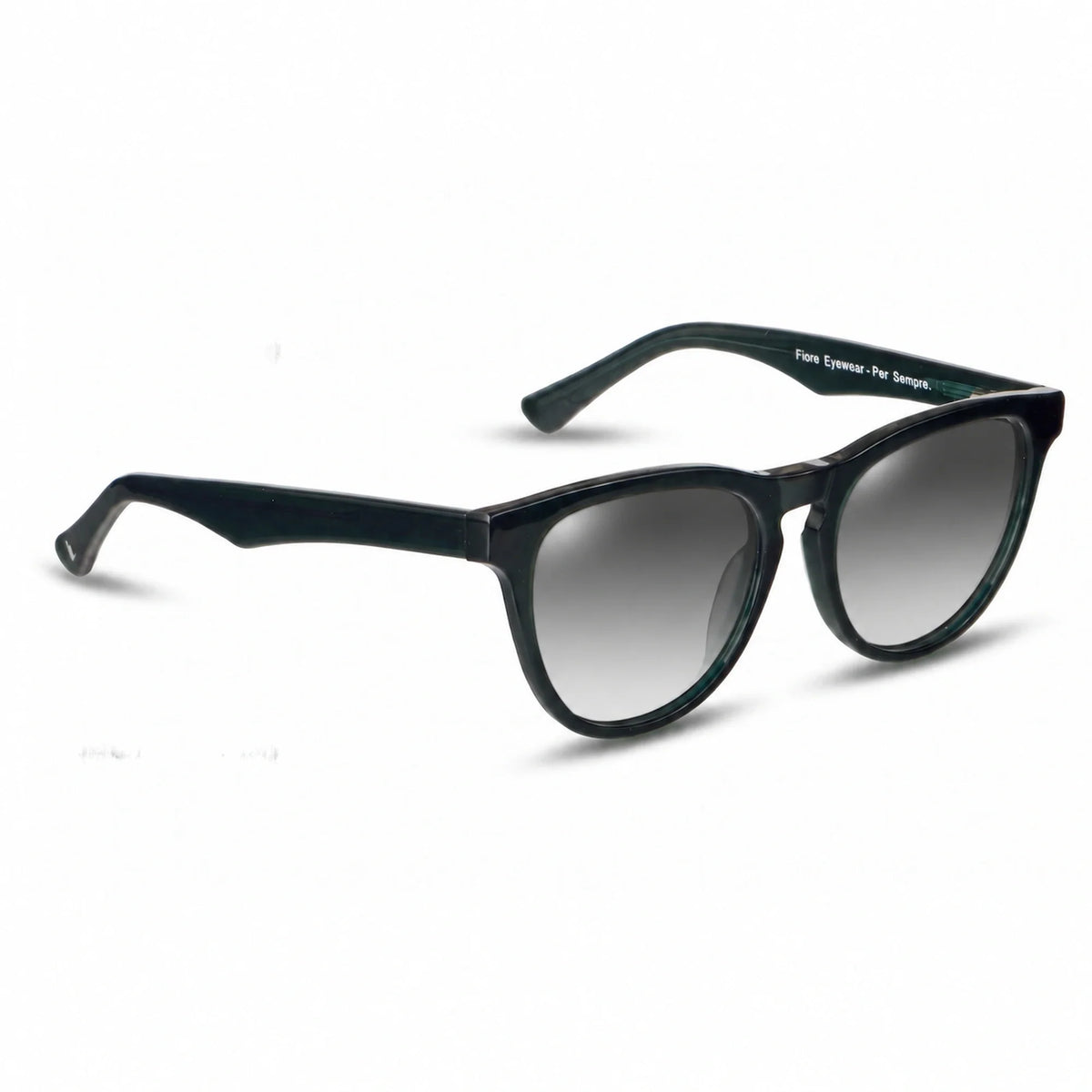 Lentes de sol Fiore 4488 Verde con cristal gradiente gris polarizado UV400, vista en tres cuartos para hombre y mujer #color_gradiente-gris