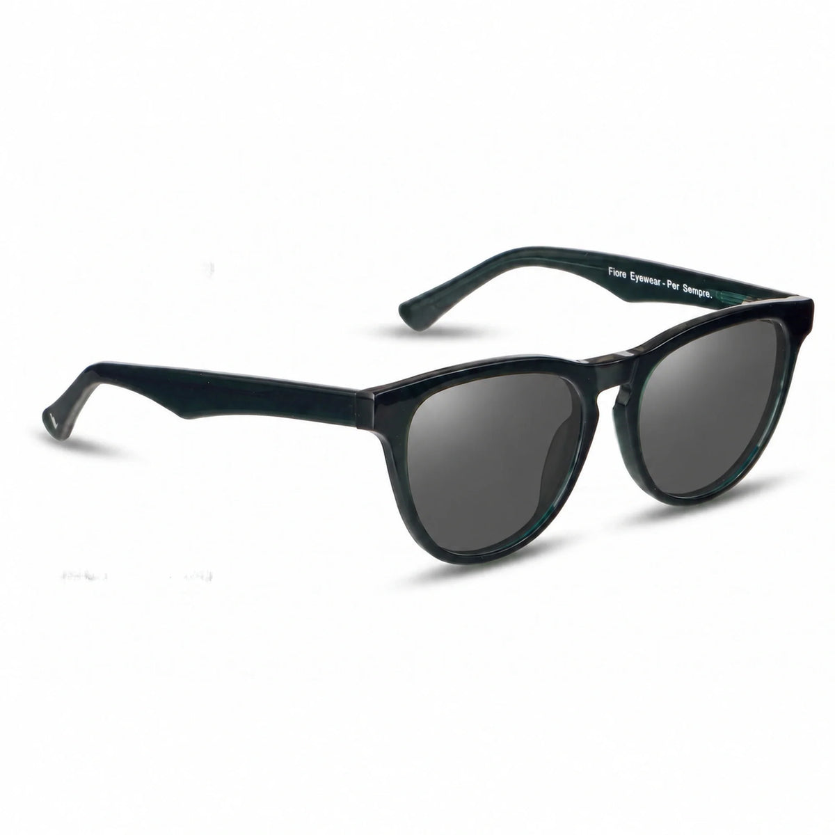 Lentes de sol Fiore 4488 Verde con cristal negro polarizado UV400, vista en tres cuartos para hombre y mujer #color_negro