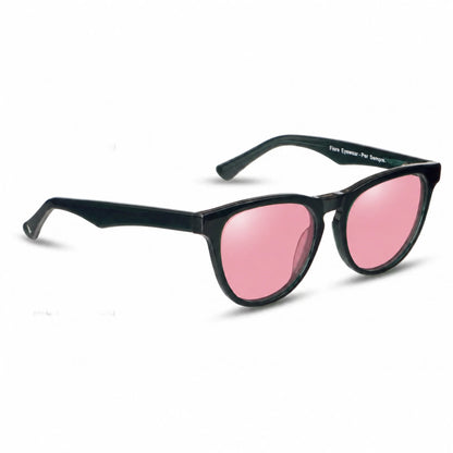 Lentes de sol Fiore 4488 Verde con cristal rosado polarizado UV400, vista en tres cuartos para hombre y mujer #color_rosado