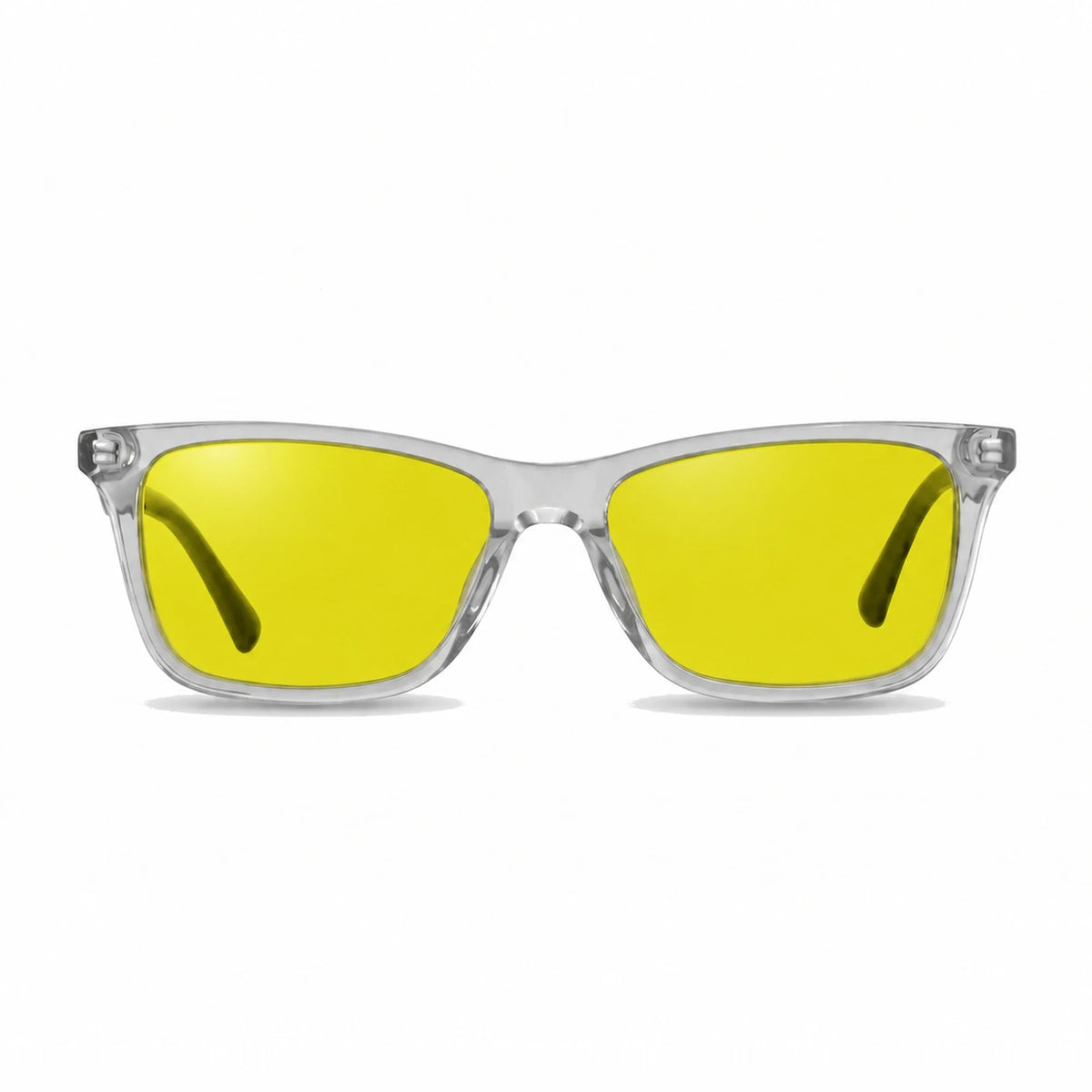 Lentes de sol Fiore 5228 Transparente con cristal amarillo polarizado UV400, vista frontal para hombre y mujer #color_amarillo #foto_frontal