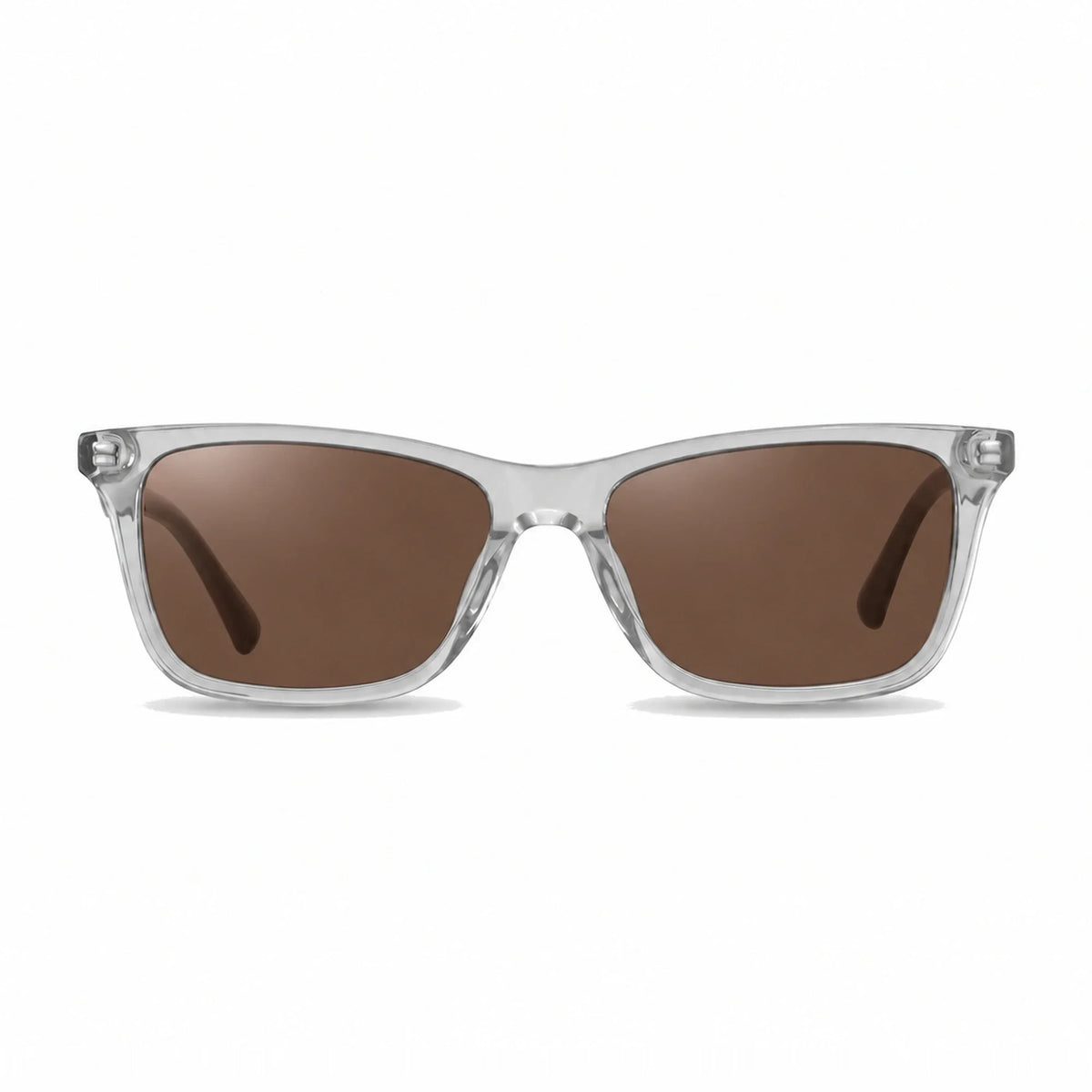 Lentes de sol Fiore 5228 Transparente con cristal café polarizado UV400, vista frontal para hombre y mujer #color_cafe #foto_frontal