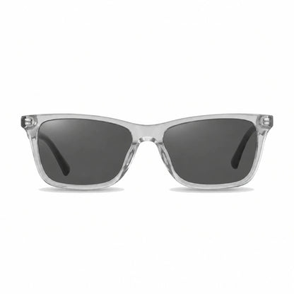 Lentes de sol Fiore 5228 Transparente con cristal negro polarizado UV400, vista frontal para hombre y mujer #color_negro #foto_frontal