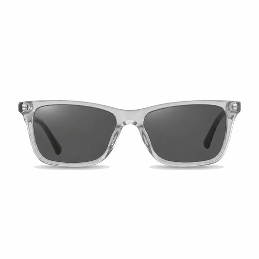 Lentes de sol Fiore 5228 Transparente con cristal negro polarizado UV400, vista frontal para hombre y mujer #color_negro #foto_frontal