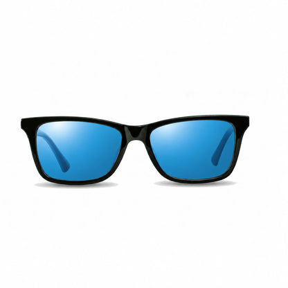 Lentes de sol Fiore 5228 Verde con cristal espejado azul polarizado UV400, vista frontal para hombre y mujer #color_espejado-azul #foto_frontal
