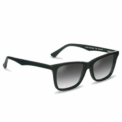 Lentes de sol Fiore 5228 Verde con cristal gradiente gris polarizado UV400, vista en tres cuartos para hombre y mujer #color_gradiente-gris