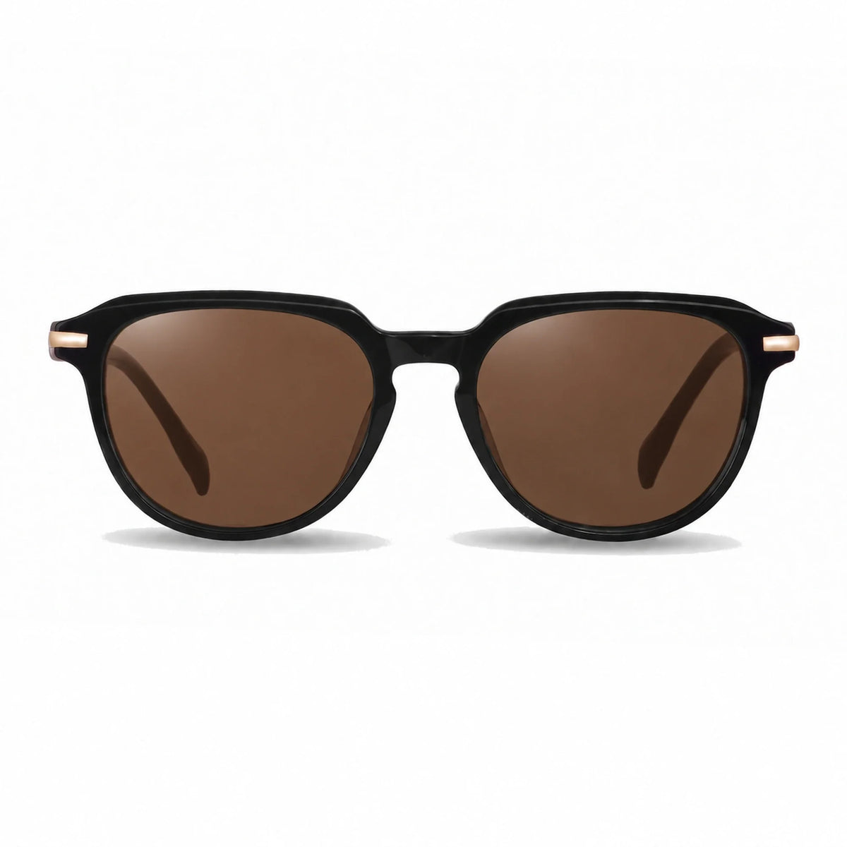 Lentes de sol Fiore 5409 Negro con cristal café polarizado UV400, vista frontal para mujer #color_cafe #foto_frontal