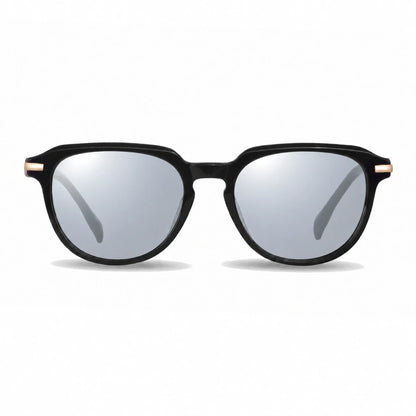 Lentes de sol Fiore 5409 Negro con cristal espejado silver polarizado UV400, vista frontal para mujer #color_espejado-silver #foto_frontal