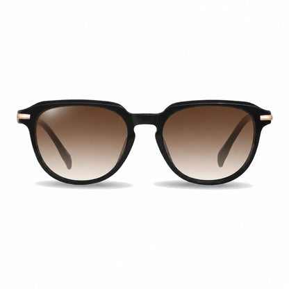 Lentes de sol Fiore 5409 Negro con cristal gradiente café polarizado UV400, vista frontal para mujer #color_gradiente-cafe #foto_frontal
