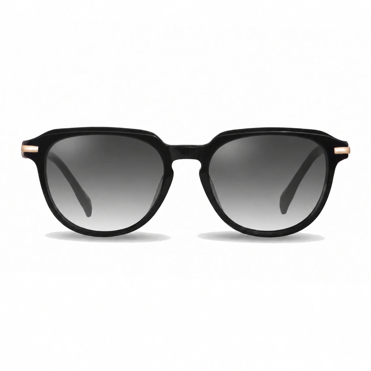 Lentes de sol Fiore 5409 Negro con cristal gradiente gris polarizado UV400, vista frontal para mujer #color_gradiente-gris #foto_frontal