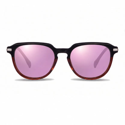 Lentes de sol Fiore 5409 Brown con cristal espejado rosado polarizado UV400, vista frontal para mujer #color_espejado-rosado #foto_frontal