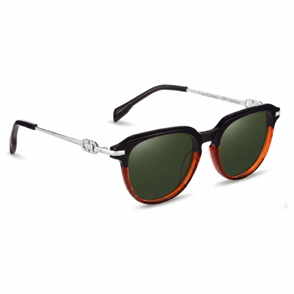 Lentes de sol Fiore 5409 Brown con cristal G15 polarizado UV400, vista en tres cuartos para mujer #color_g15