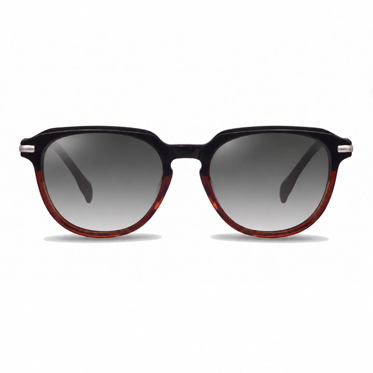 Lentes de sol Fiore 5409 Brown con cristal gradiente gris polarizado UV400, vista frontal para mujer #color_gradiente-gris #foto_frontal