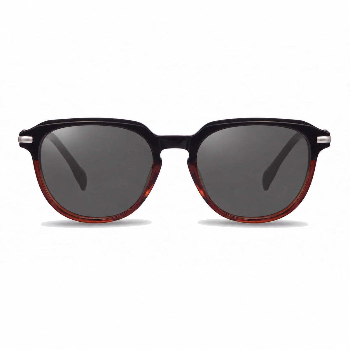 Lentes de sol Fiore 5409 Brown con cristal negro polarizado UV400, vista frontal para mujer #color_negro #foto_frontal