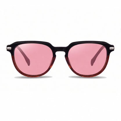 Lentes de sol Fiore 5409 Brown con cristal rosado polarizado UV400, vista frontal para mujer #color_rosado #foto_frontal