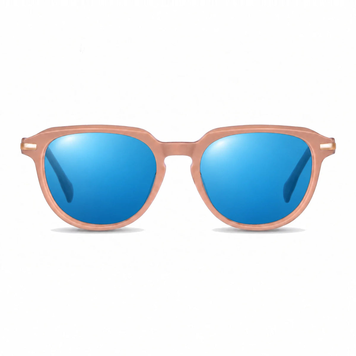 Lentes de sol Fiore 5409 Rosado con cristal espejado azul polarizado UV400, vista frontal para mujer #color_espejado-azul #foto_frontal