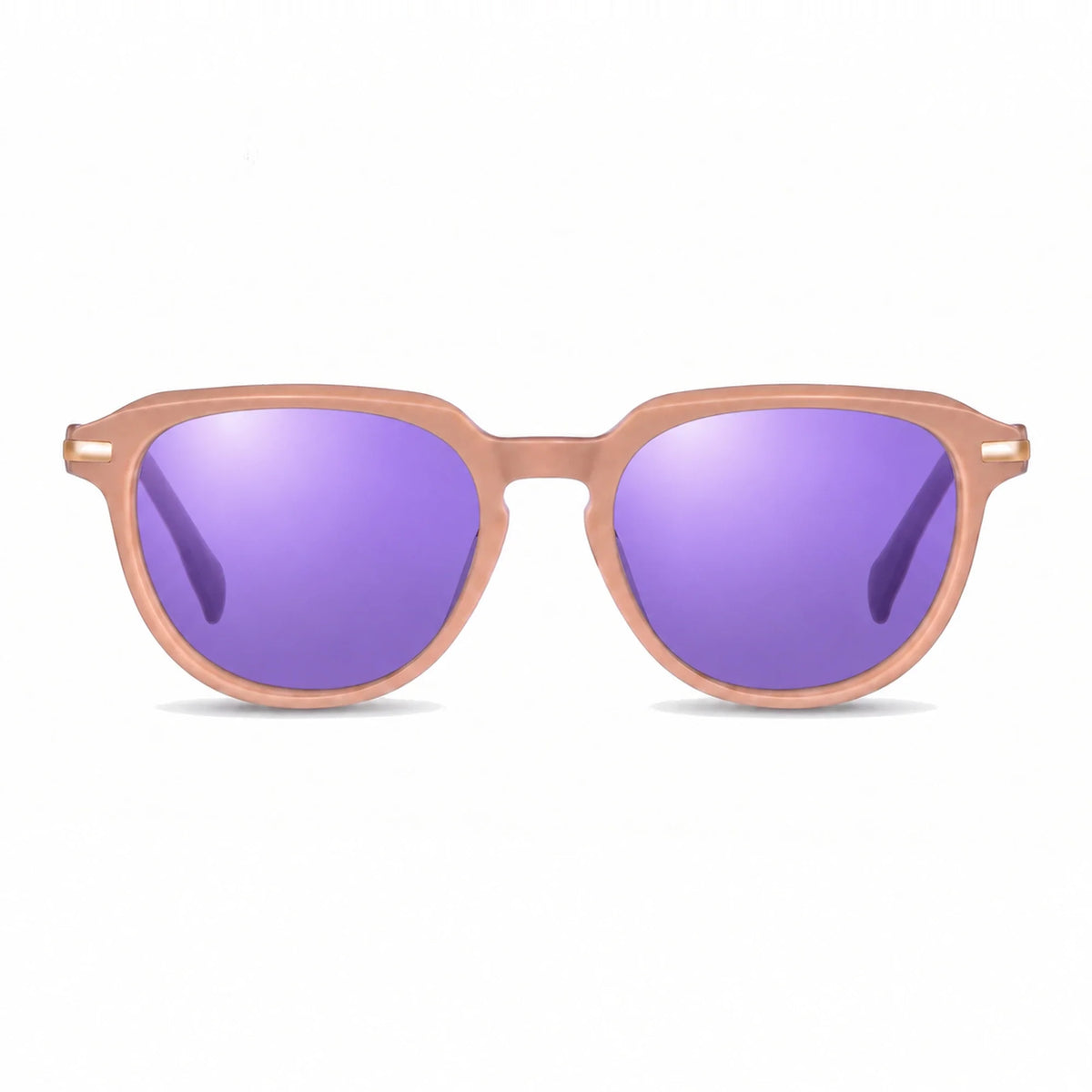 Lentes de sol Fiore 5409 Rosado con cristal espejado morado polarizado UV400, vista frontal para mujer #color_espejado-morado #foto_frontal