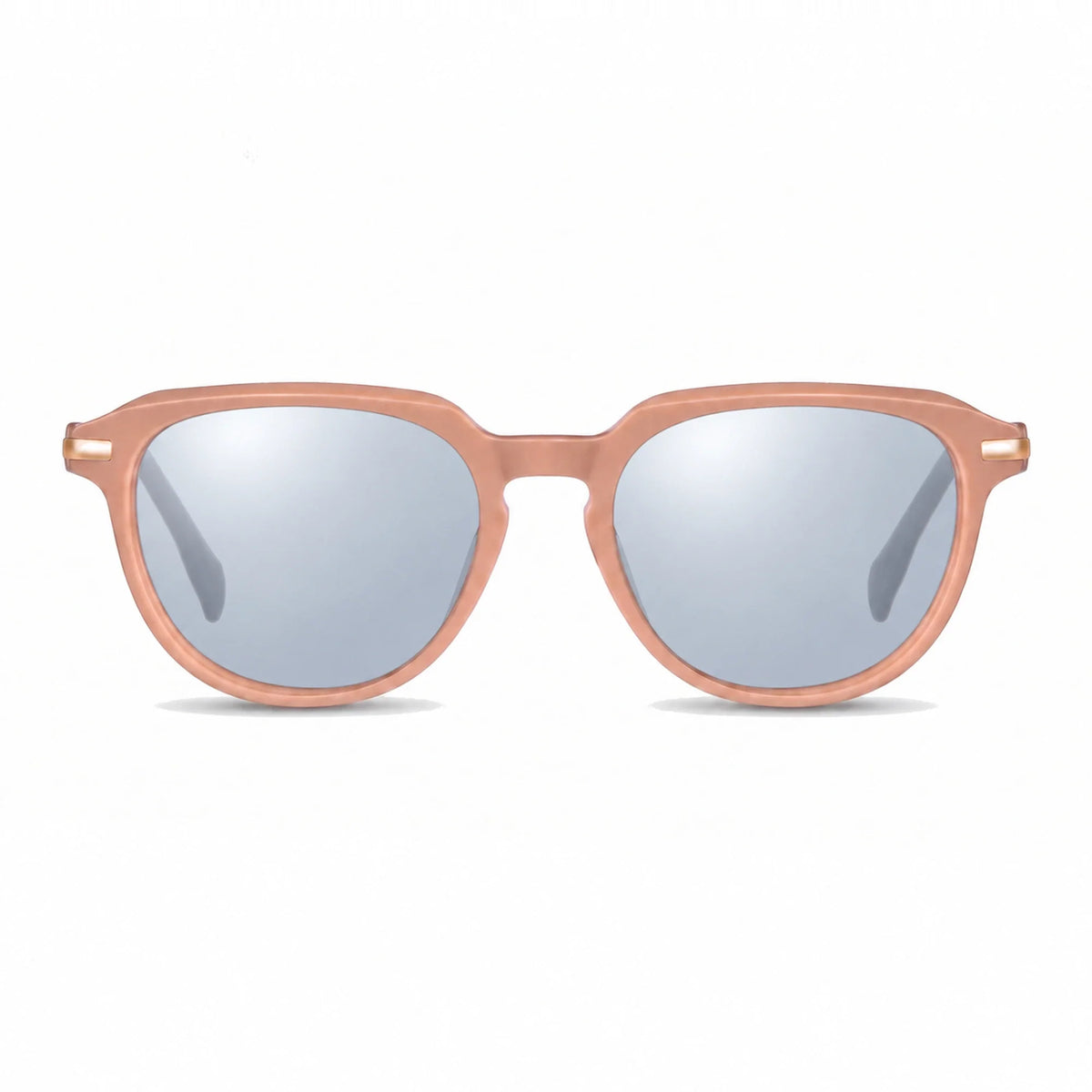 Lentes de sol Fiore 5409 Rosado con cristal espejado silver polarizado UV400, vista frontal para mujer #color_espejado-silver #foto_frontal