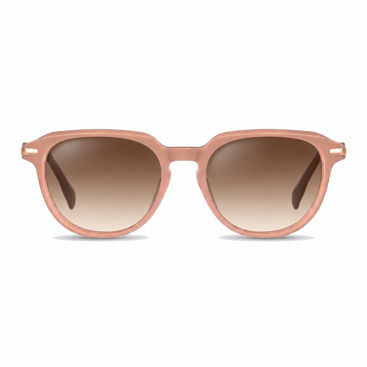 Lentes de sol Fiore 5409 Rosado con cristal gradiente café polarizado UV400, vista frontal para mujer #color_gradiente-cafe #foto_frontal