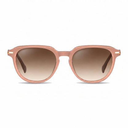 Lentes de sol Fiore 5409 Rosado con cristal gradiente café polarizado UV400, vista frontal para mujer #color_gradiente-cafe #foto_frontal