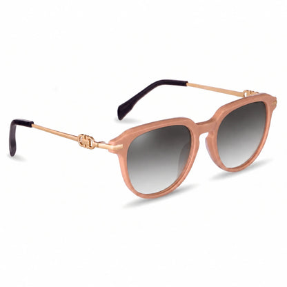 Lentes de sol Fiore 5409 Rosado con cristal gradiente gris polarizado UV400, vista en tres cuartos para mujer #color_gradiente-gris