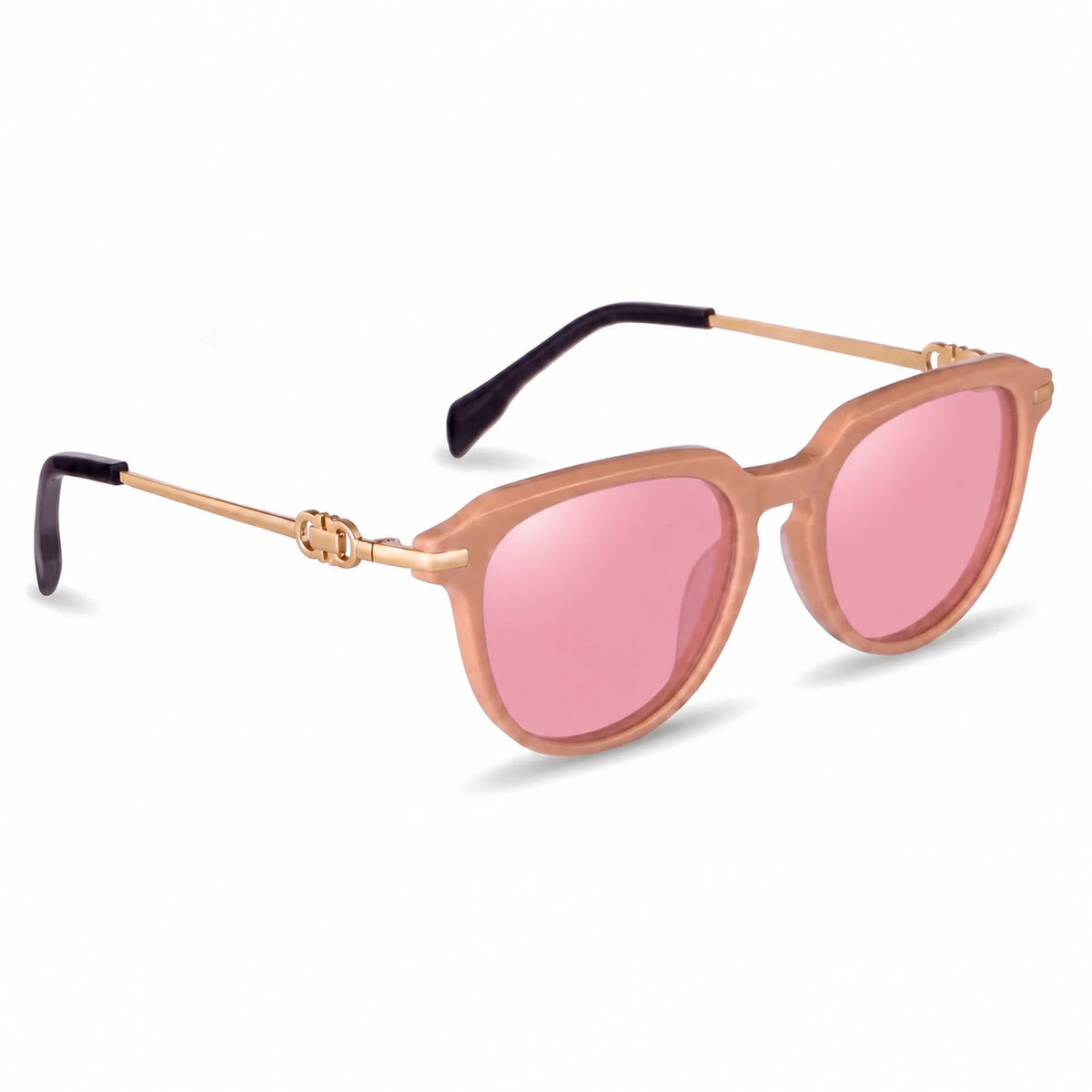 Lentes de sol Fiore 5409 Rosado con cristal rosado polarizado UV400, vista en tres cuartos para mujer #color_rosado