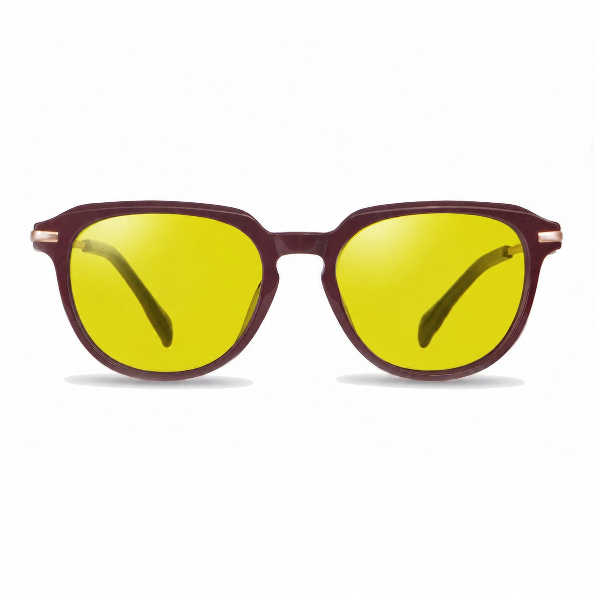 Lentes de sol Fiore 5409 Rojo con cristal amarillo polarizado UV400, vista frontal para mujer #color_amarillo #foto_frontal
