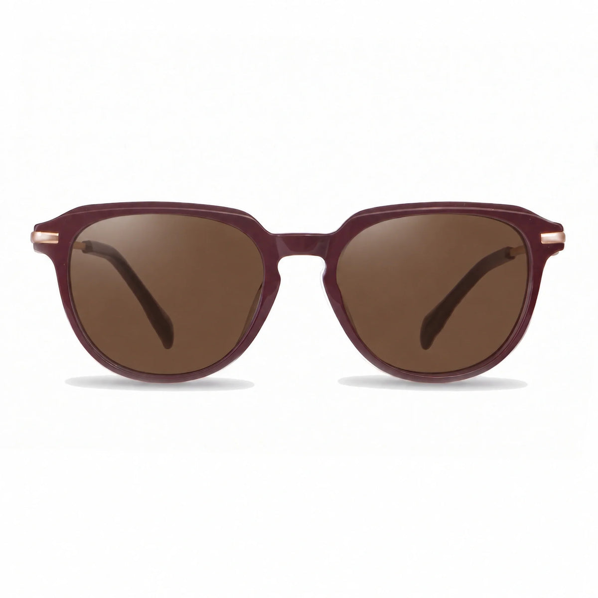 Lentes de sol Fiore 5409 Rojo con cristal café polarizado UV400, vista frontal para mujer #color_cafe #foto_frontal