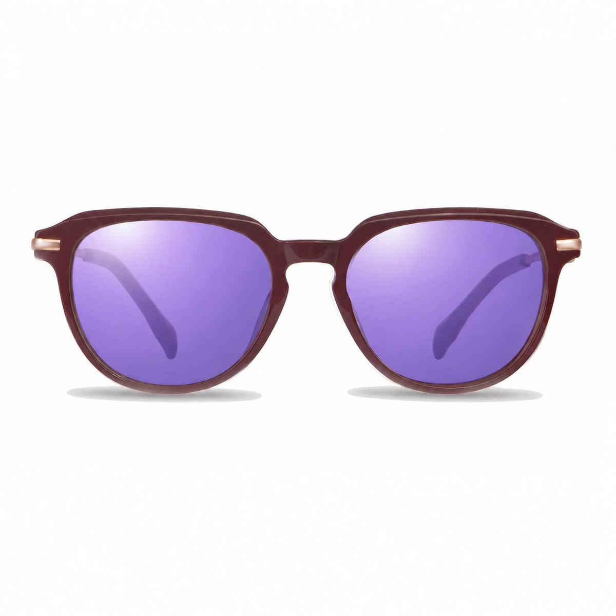 Lentes de sol Fiore 5409 Rojo con cristal espejado morado polarizado UV400, vista frontal para mujer #color_espejado-morado #foto_frontal