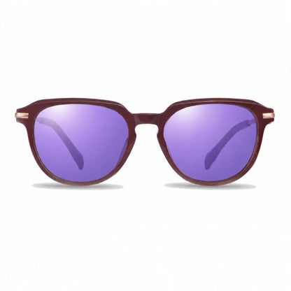 Lentes de sol Fiore 5409 Rojo con cristal espejado morado polarizado UV400, vista frontal para mujer #color_espejado-morado #foto_frontal