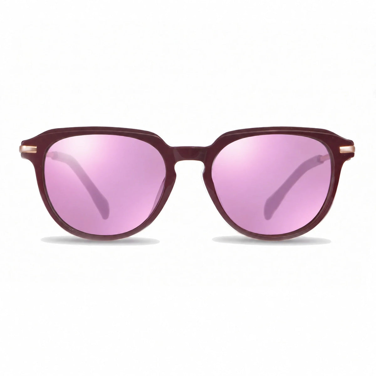 Lentes de sol Fiore 5409 Rojo con cristal espejado rosado polarizado UV400, vista frontal para mujer #color_espejado-rosado #foto_frontal