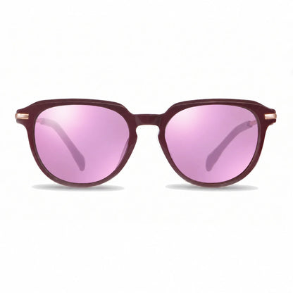 Lentes de sol Fiore 5409 Rojo con cristal espejado rosado polarizado UV400, vista frontal para mujer #color_espejado-rosado #foto_frontal