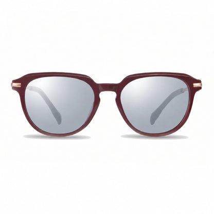 Lentes de sol Fiore 5409 Rojo con cristal espejado silver polarizado UV400, vista frontal para mujer #color_espejado-silver #foto_frontal
